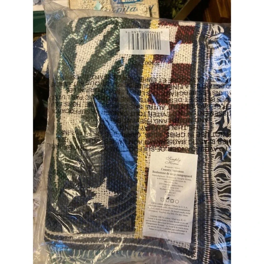 New Snowman Tapestry Throw‎ Blanket Fringed 38